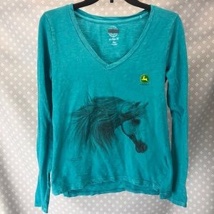 FREE John Deere Teal Horse Tee